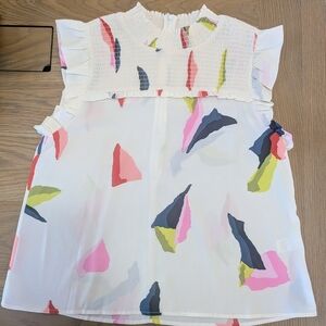 Colorful Abstract Women's Top